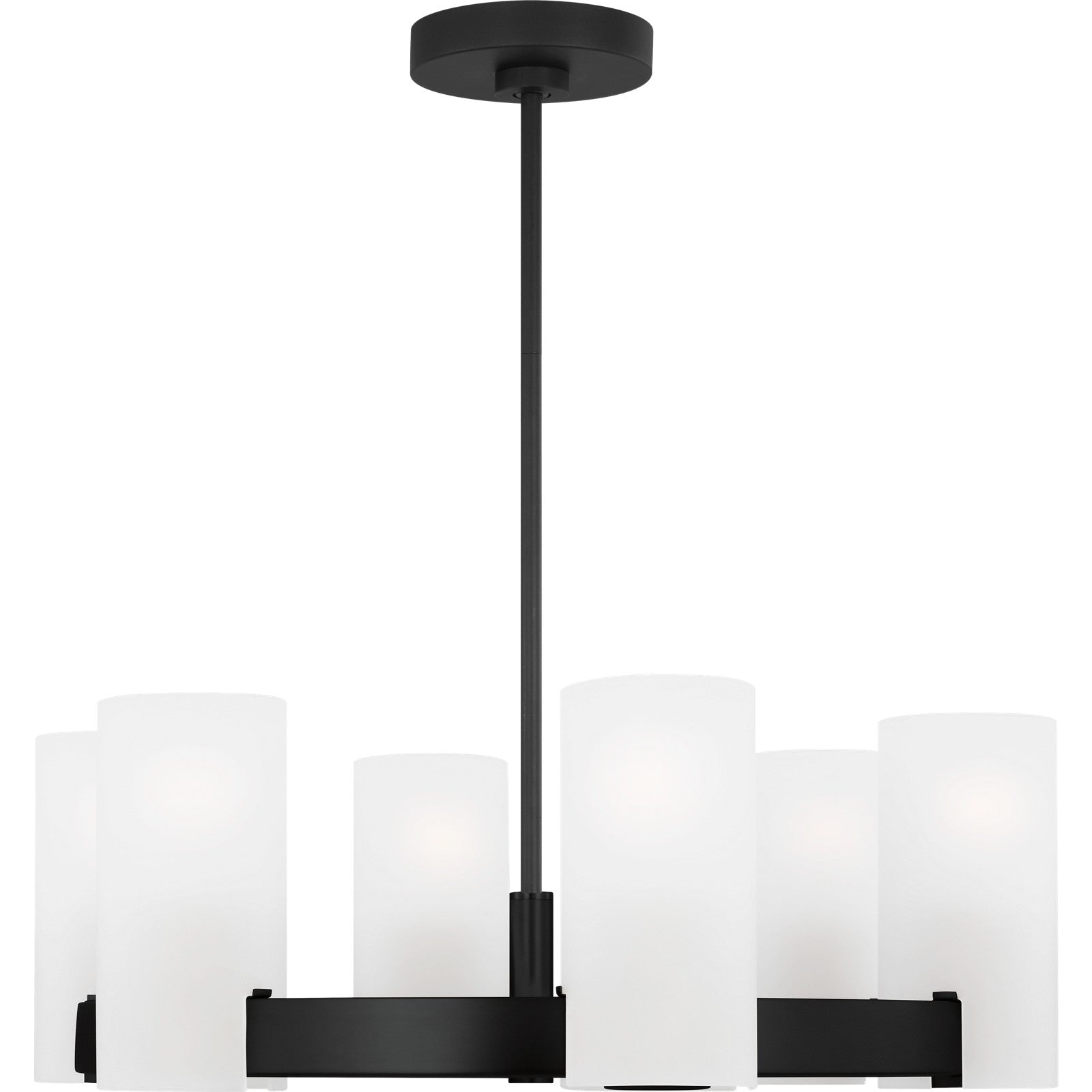 Rhode Medium Chandelier Brushed Steel - Visual Comfort Ceiling Lights