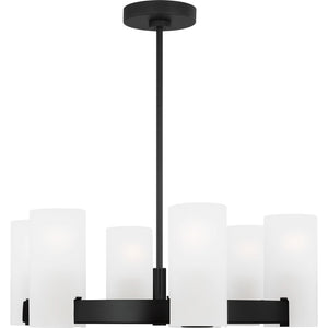 Rhode Medium Chandelier Brushed Steel - Visual Comfort Ceiling Lights