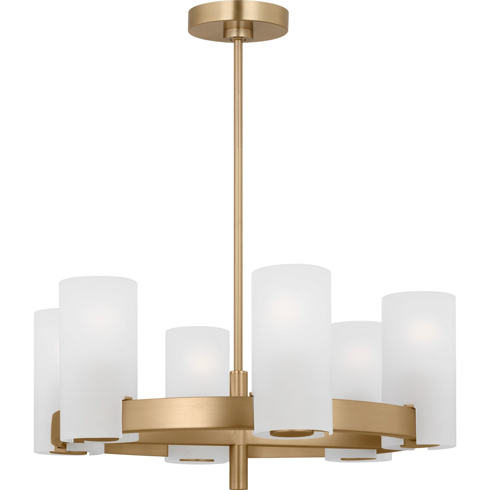 Rhode Medium Chandelier Brushed Steel - Visual Comfort Ceiling Lights