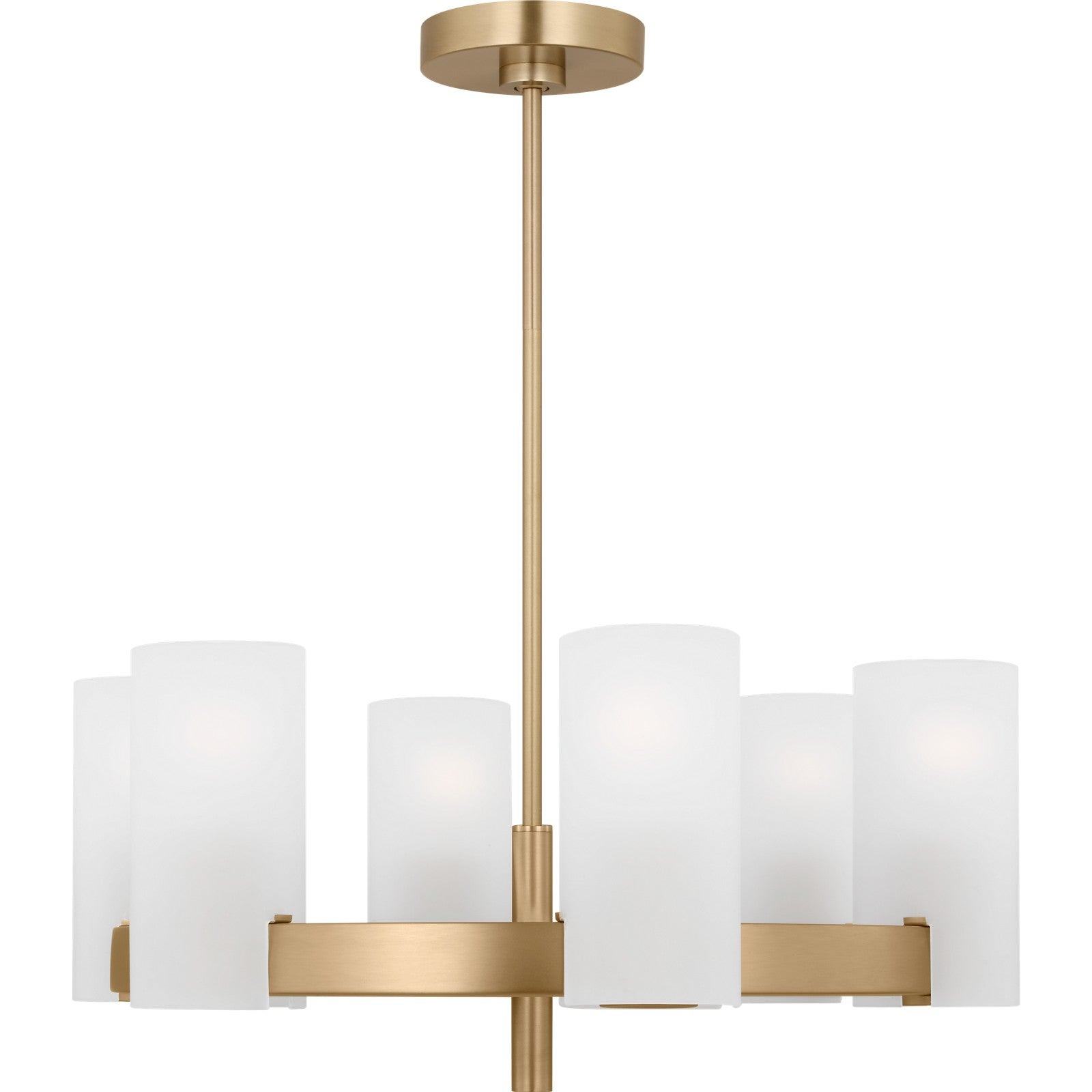 Rhode Medium Chandelier Brushed Steel - Visual Comfort Ceiling Lights