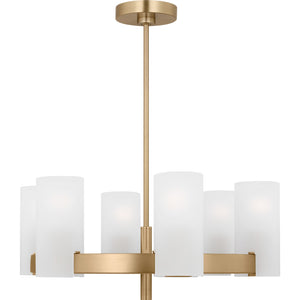 Rhode Medium Chandelier Brushed Steel - Visual Comfort Ceiling Lights