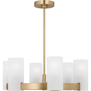Rhode Medium Chandelier Brushed Steel - Visual Comfort Ceiling Lights