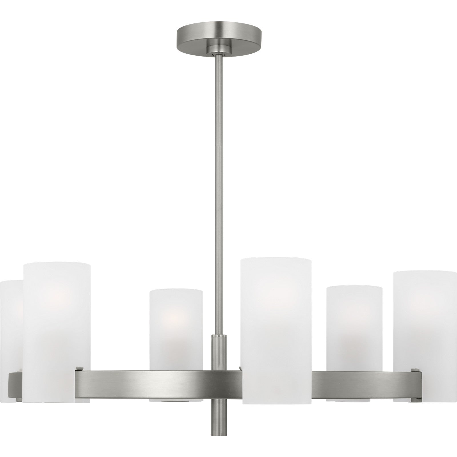 Rhode Large Chandelier Brushed Steel - Visual Comfort Ceiling Lights