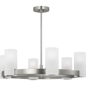 Rhode Large Chandelier Brushed Steel - Visual Comfort Ceiling Lights
