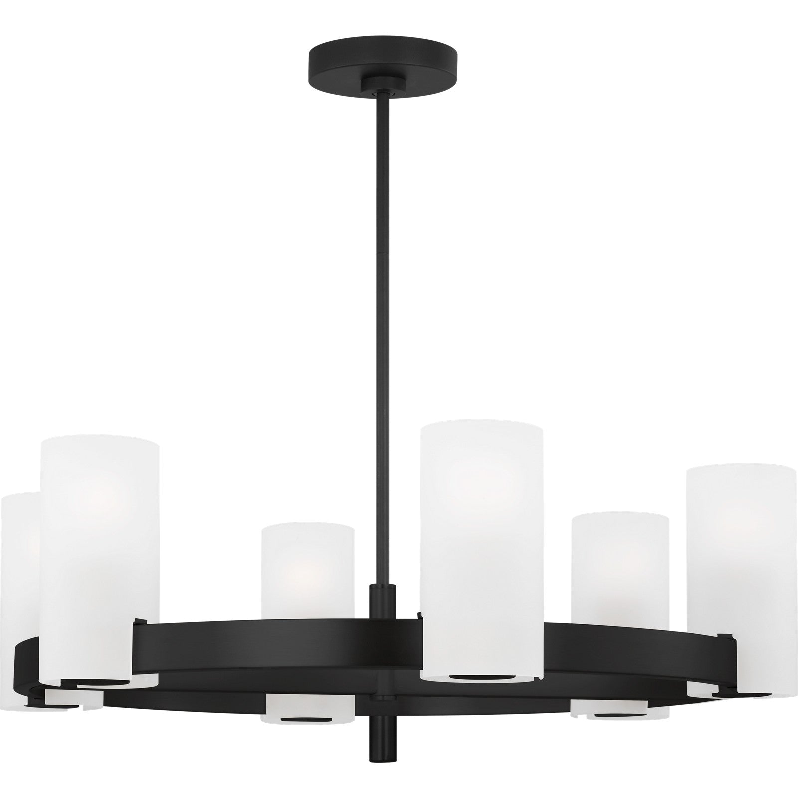 Rhode Large Chandelier Brushed Steel - Visual Comfort Ceiling Lights