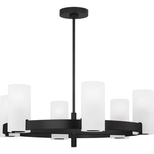 Rhode Large Chandelier Brushed Steel - Visual Comfort Ceiling Lights