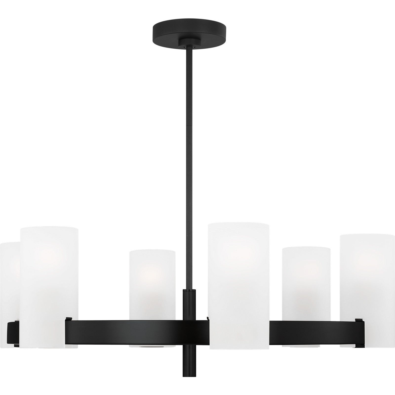 Rhode Large Chandelier Brushed Steel - Visual Comfort Ceiling Lights