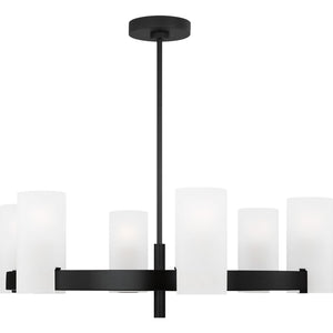 Rhode Large Chandelier Brushed Steel - Visual Comfort Ceiling Lights