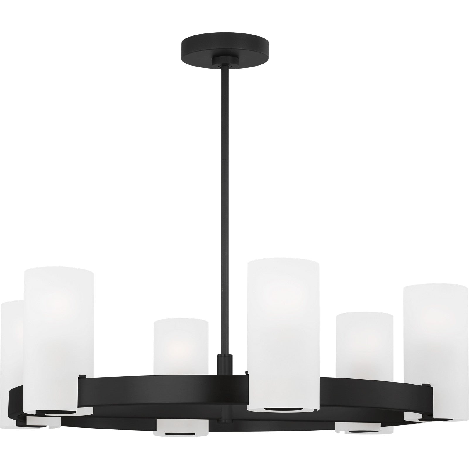 Rhode Large Chandelier Brushed Steel - Visual Comfort Ceiling Lights
