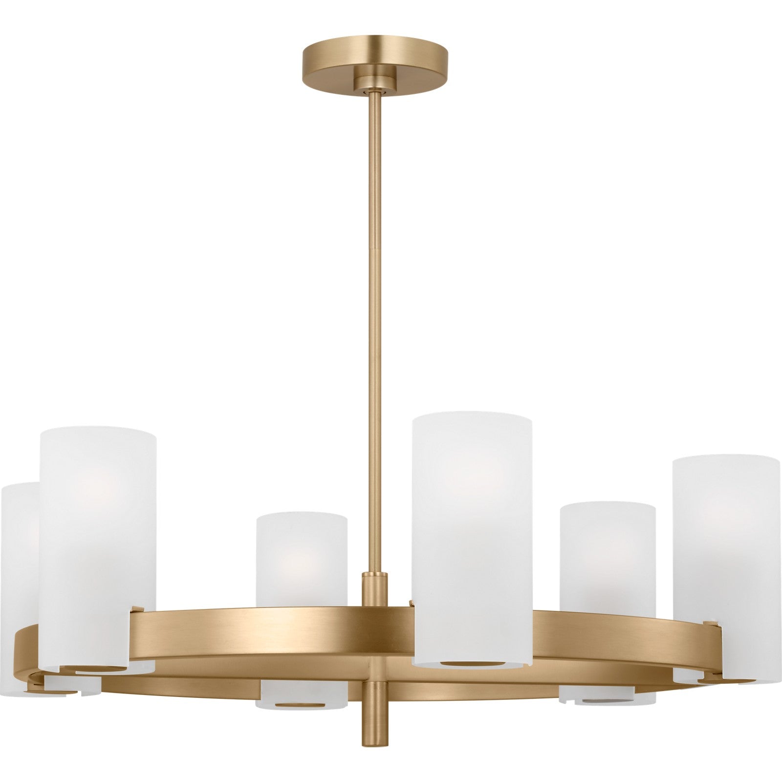 Rhode Large Chandelier Brushed Steel - Visual Comfort Ceiling Lights