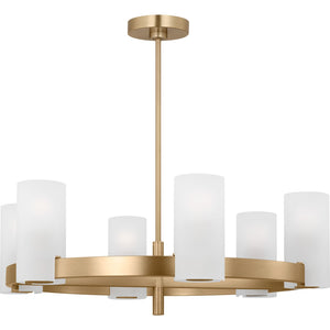 Rhode Large Chandelier Brushed Steel - Visual Comfort Ceiling Lights