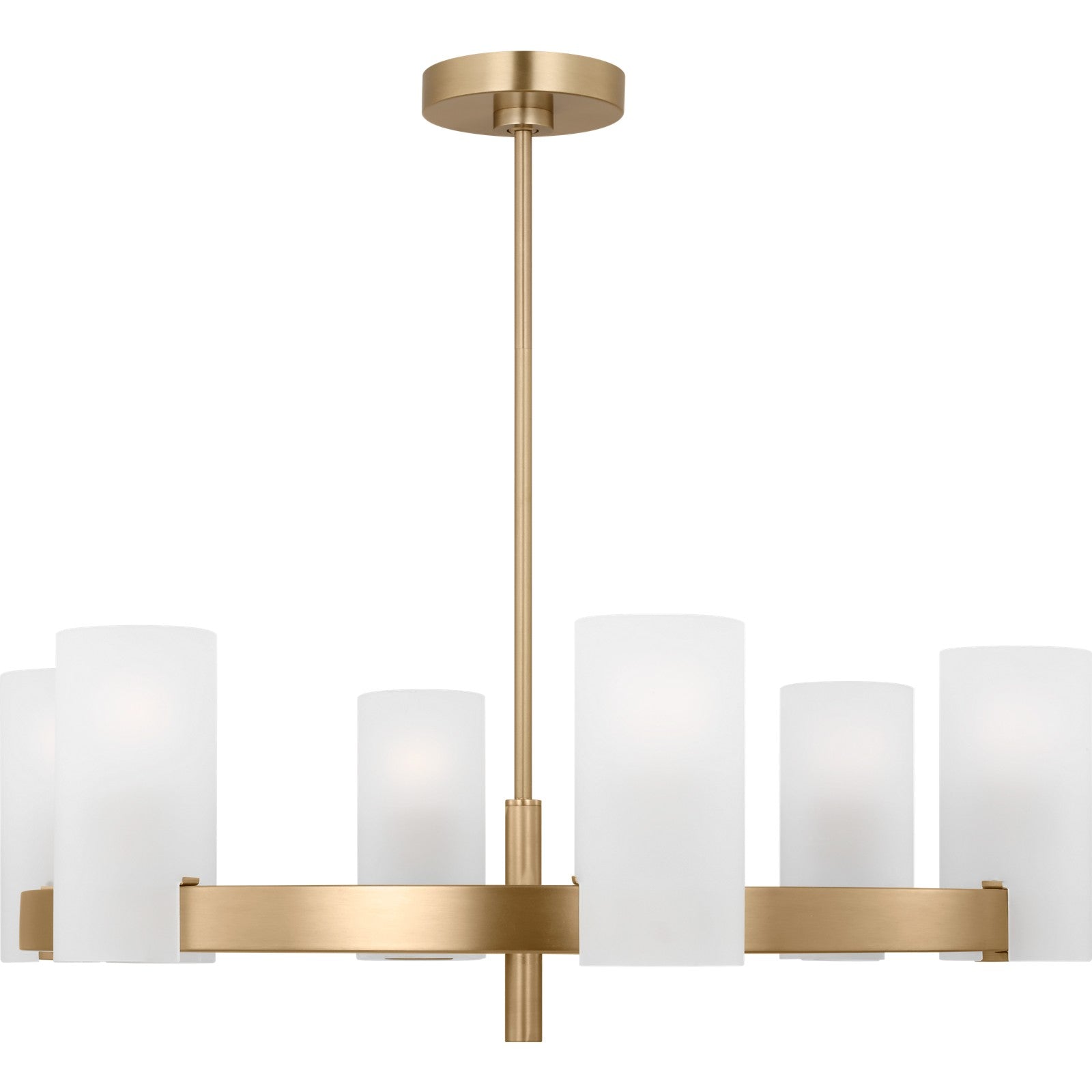 Rhode Large Chandelier Brushed Steel - Visual Comfort Ceiling Lights