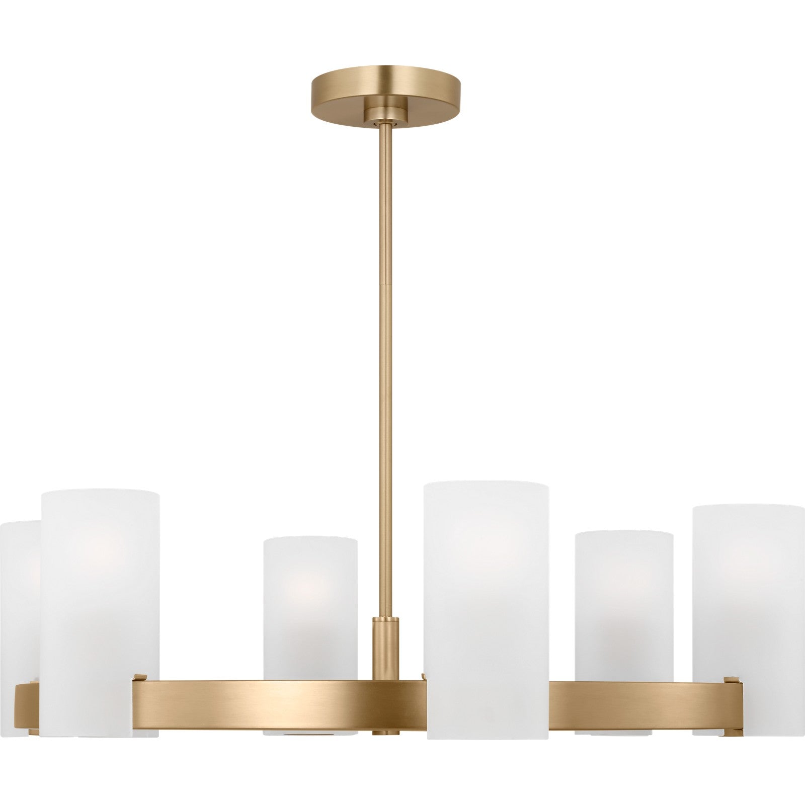 Rhode Large Chandelier Brushed Steel - Visual Comfort Ceiling Lights