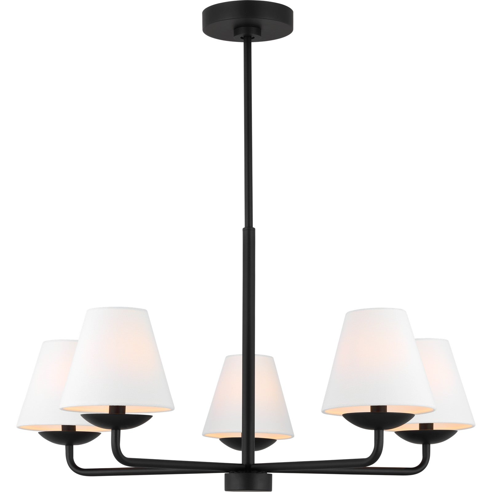Albion Medium Chandelier Midnight Black - Visual Comfort Ceiling Lights
