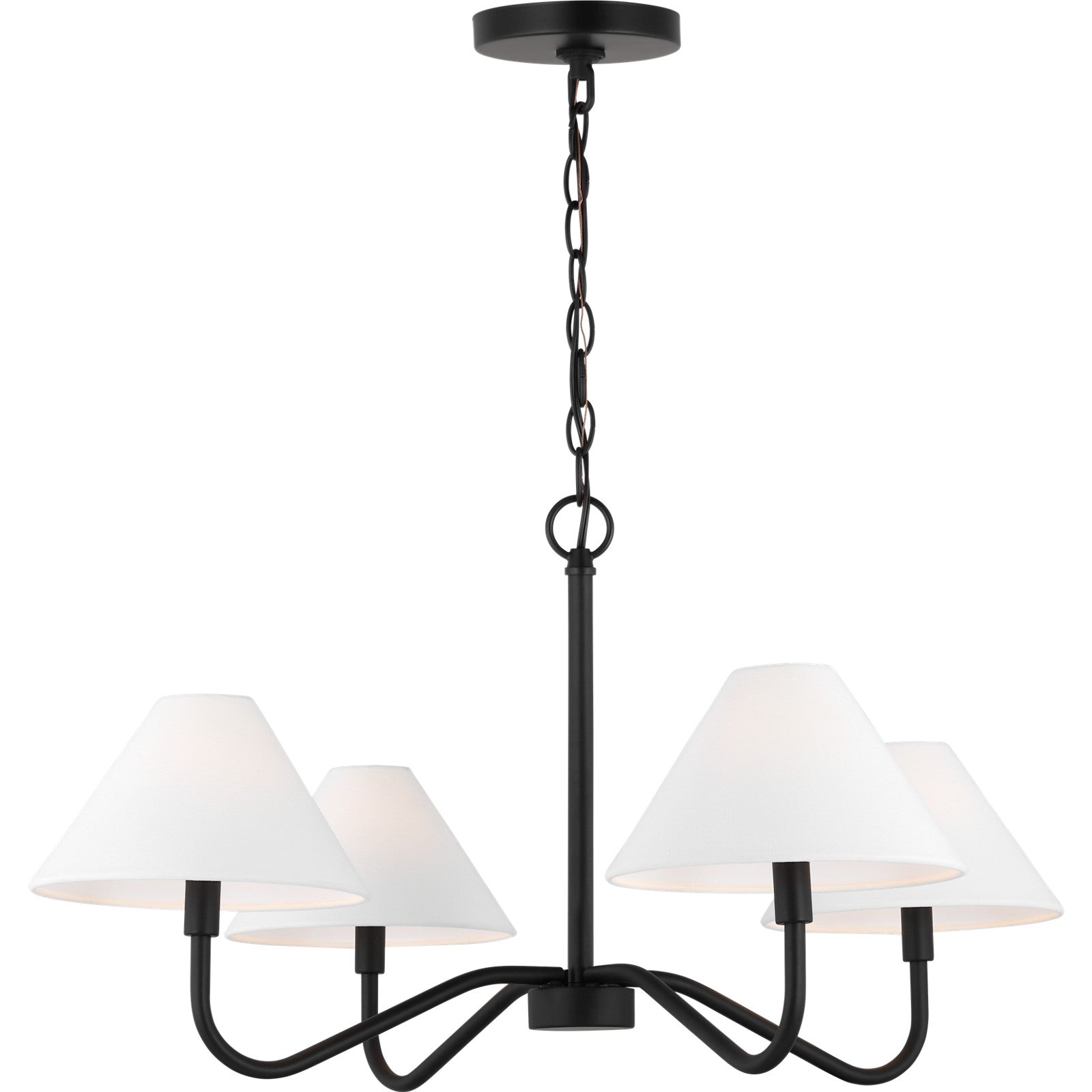 Eldon Medium Chandelier in Midnight Black - Visual Comfort Ceiling Lights