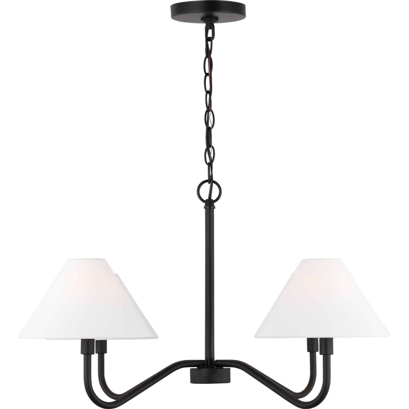 Eldon Medium Chandelier in Midnight Black - Visual Comfort Ceiling Lights