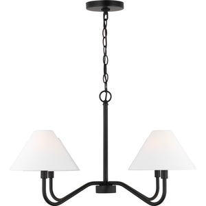 Eldon Medium Chandelier in Midnight Black - Visual Comfort Ceiling Lights