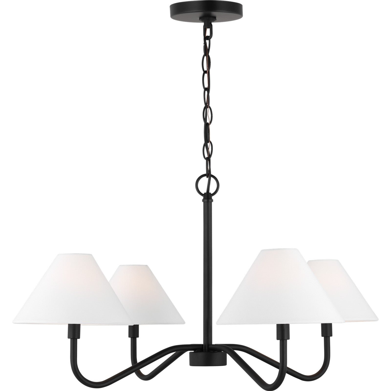 Eldon Medium Chandelier in Midnight Black - Visual Comfort Ceiling Lights