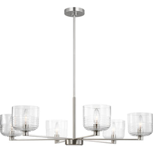 Lochdale Large Chandelier Brushed Nickel - Visual Comfort Ceiling Lights