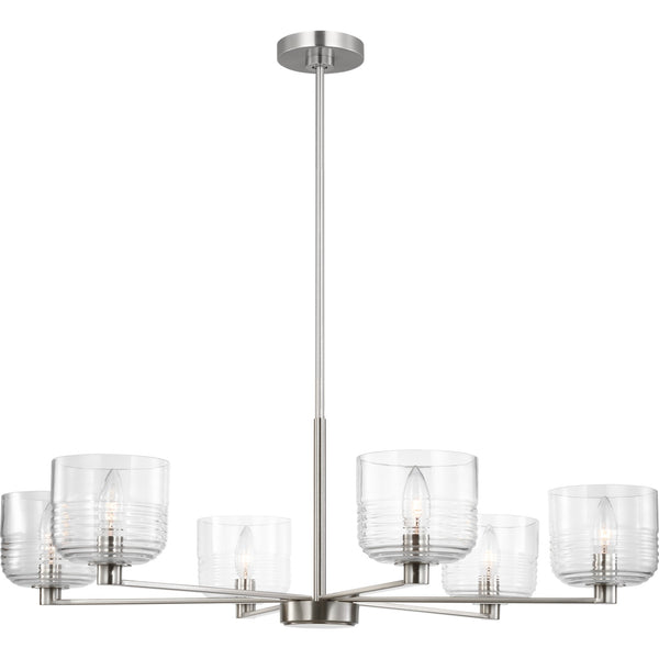 Lochdale Large Chandelier Brushed Nickel - Visual Comfort Ceiling Lights