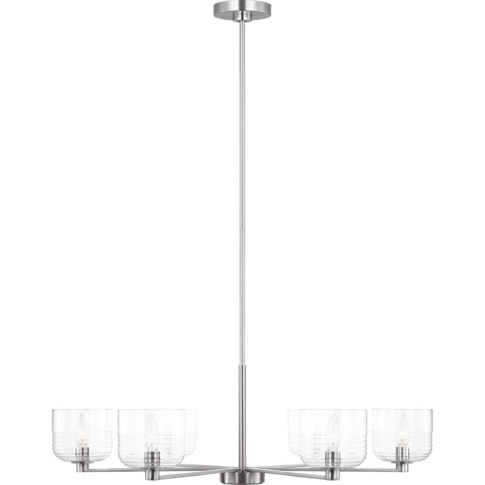 Lochdale Large Chandelier Brushed Nickel - Visual Comfort Ceiling Lights