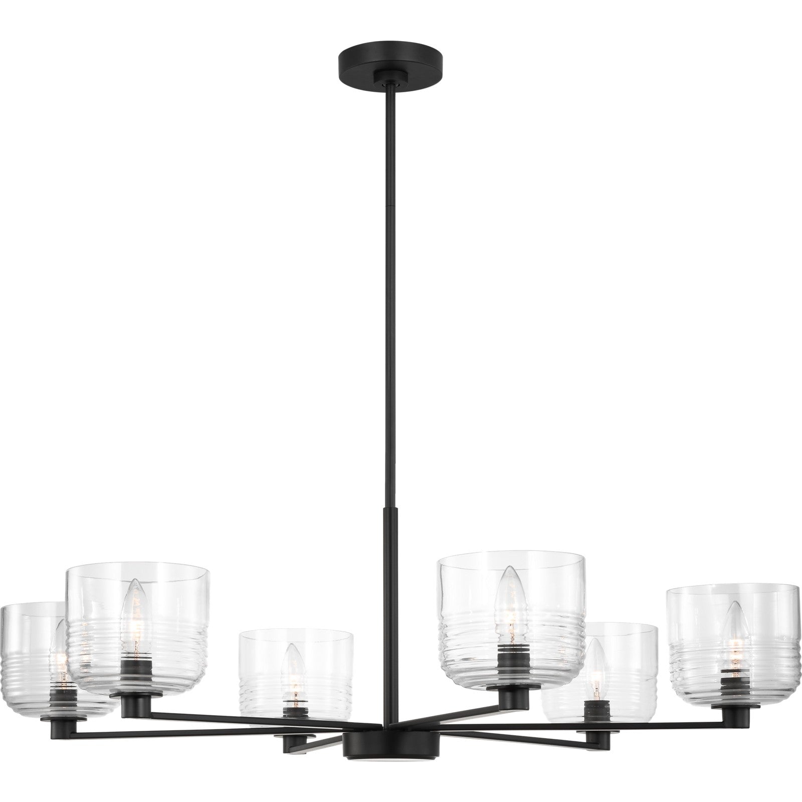 Lochdale Large Chandelier Brushed Nickel - Visual Comfort Ceiling Lights
