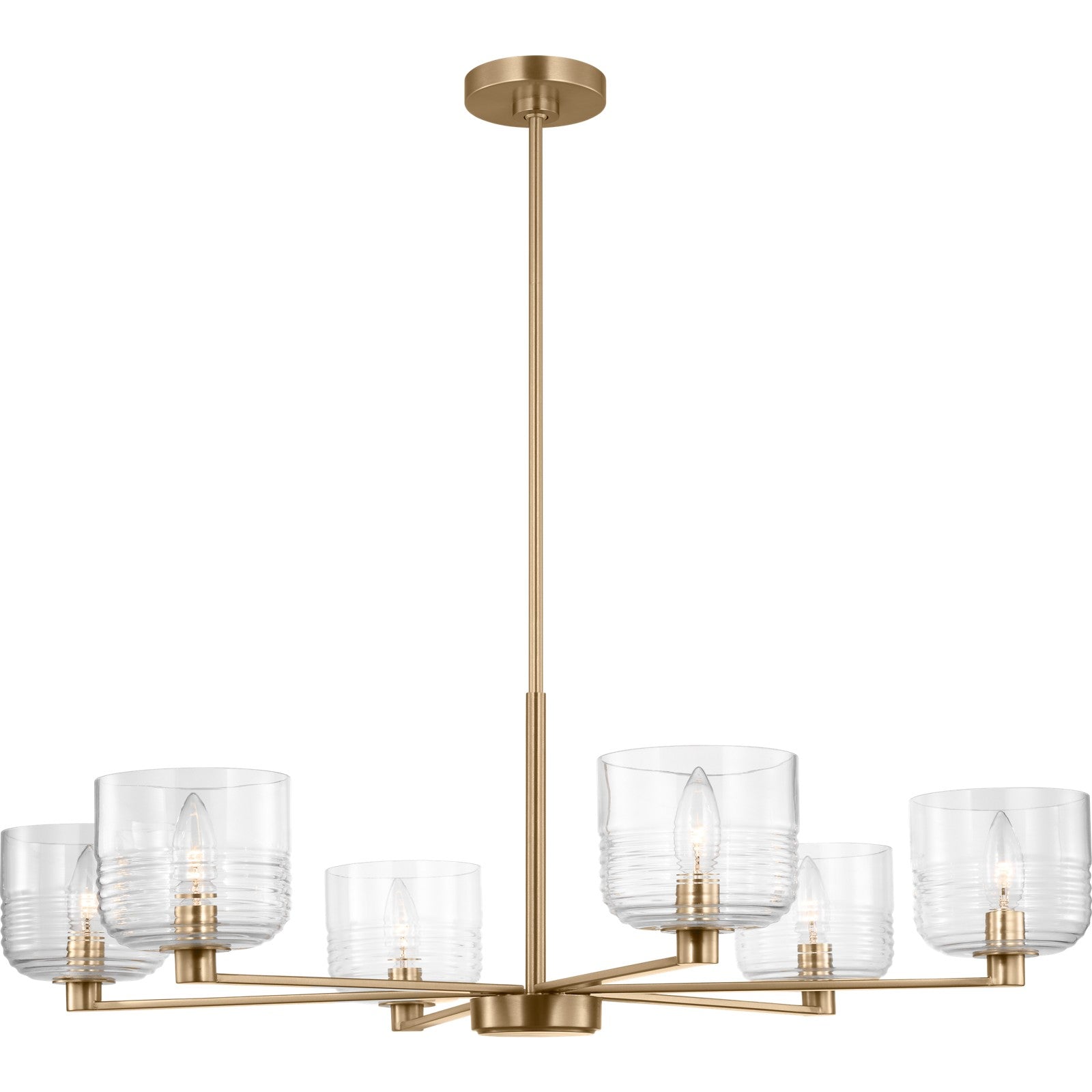 Lochdale Large Chandelier Brushed Nickel - Visual Comfort Ceiling Lights