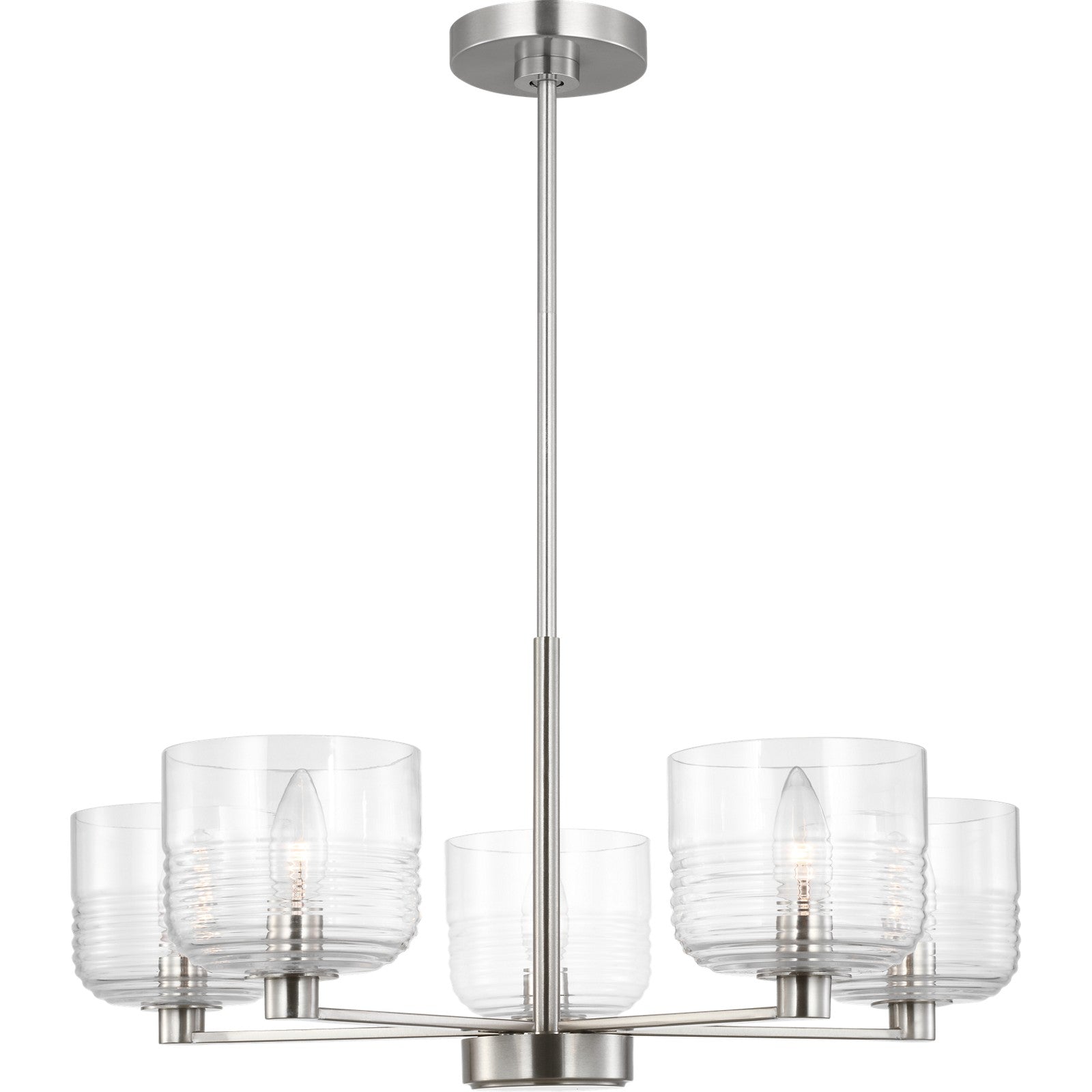 Lochdale Medium Chandelier in Brushed Nickel - Visual Comfort Ceiling Lights