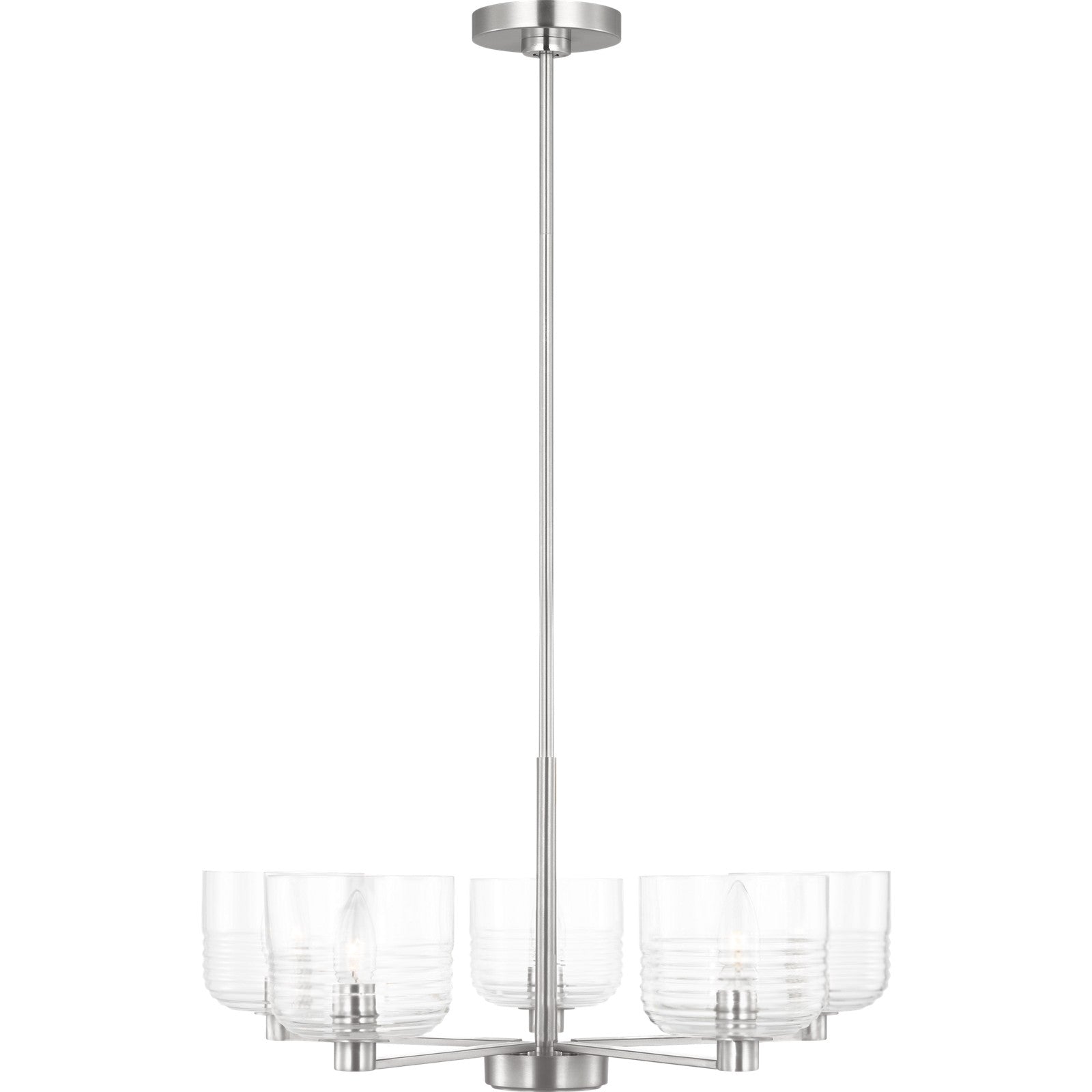 Lochdale Medium Chandelier in Brushed Nickel - Visual Comfort Ceiling Lights