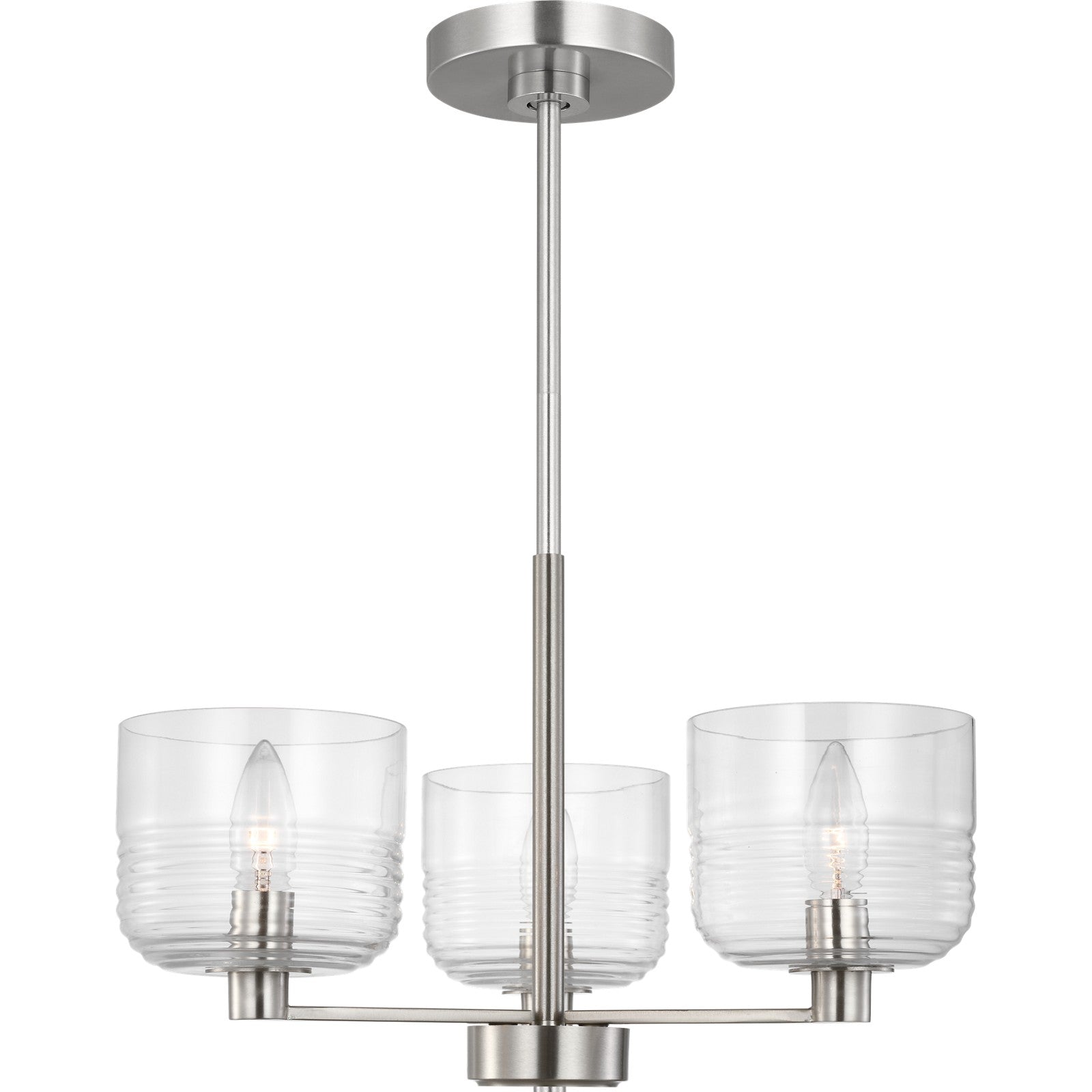 Lochdale Small Chandelier in Brushed Nickel - Visual Comfort Ceiling Lights