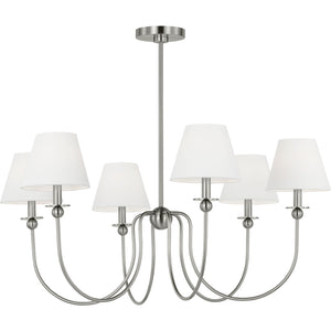 Elsay Large Chandelier in Brushed Nickel - Visual Comfort Ceiling Lights