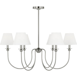 Elsay Large Chandelier in Brushed Nickel - Visual Comfort Ceiling Lights