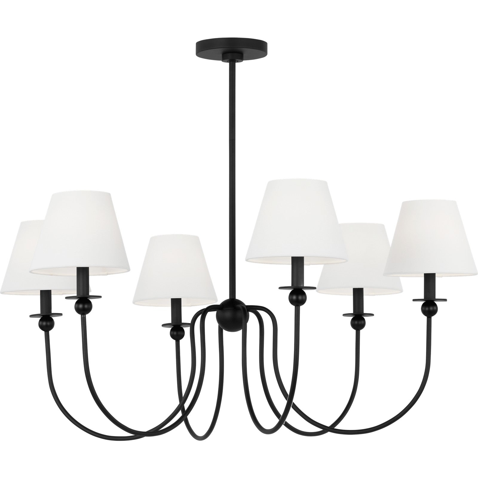 Elsay Large Chandelier in Brushed Nickel - Visual Comfort Ceiling Lights