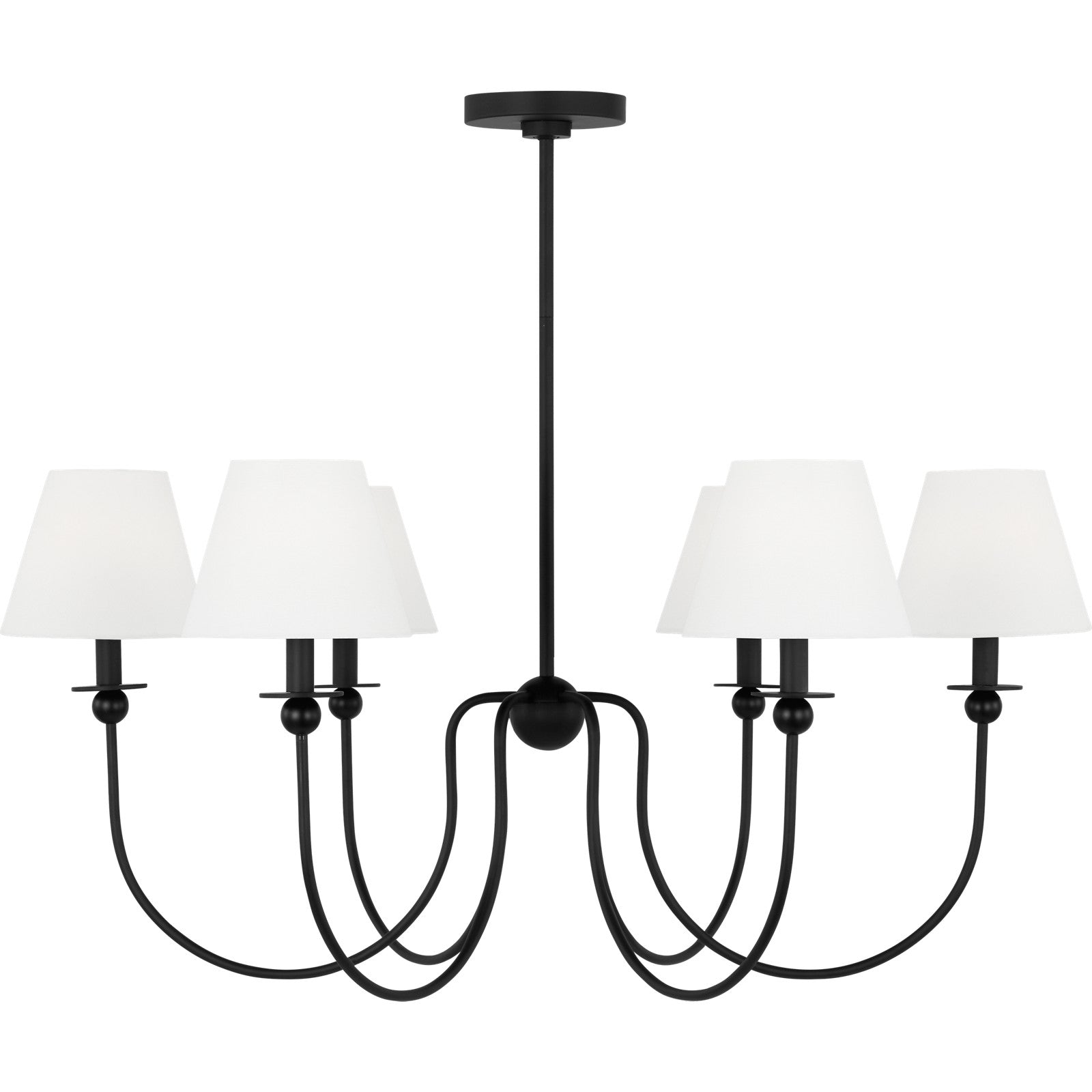 Elsay Large Chandelier in Brushed Nickel - Visual Comfort Ceiling Lights