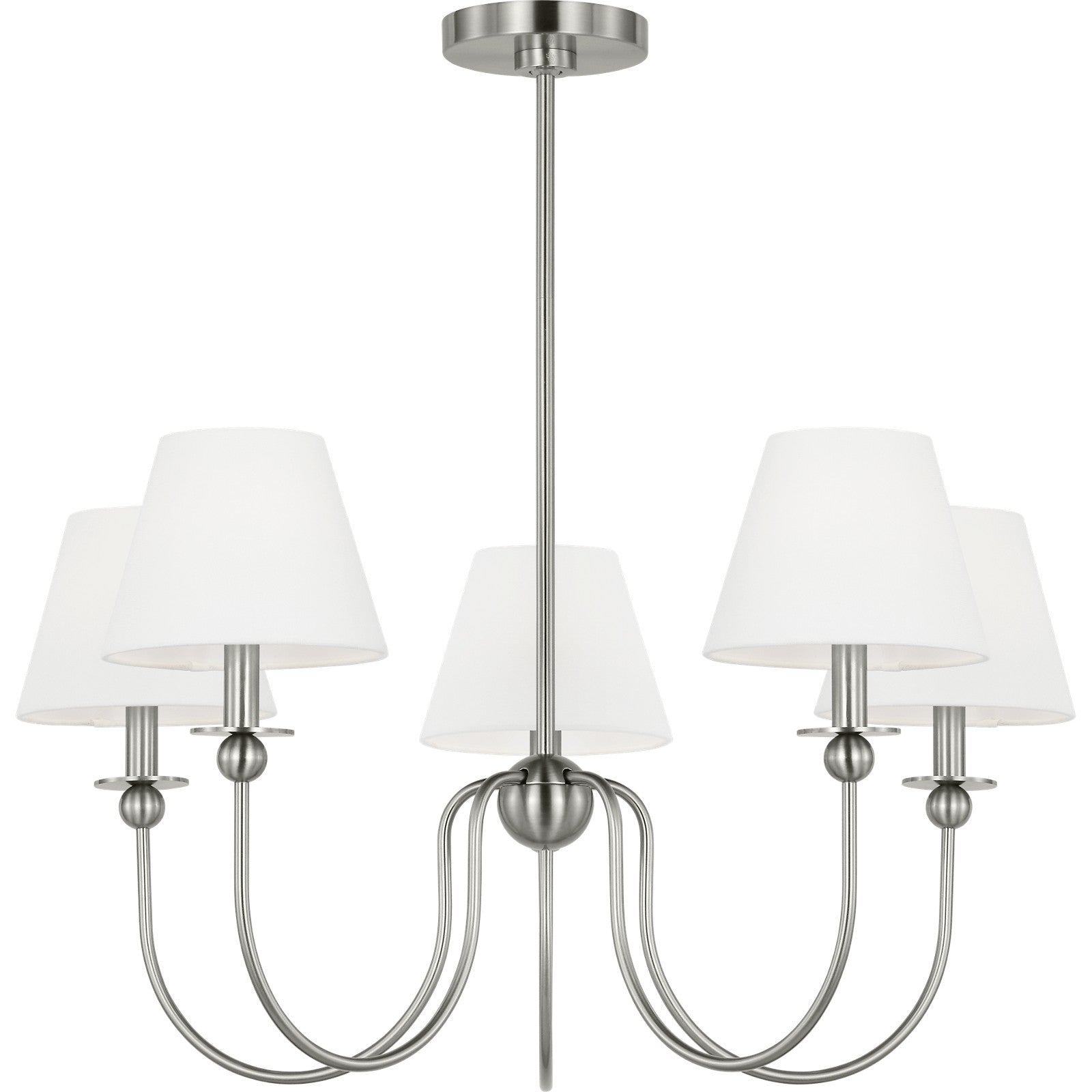 Elsay Medium Chandelier in Brushed Nickel - Visual Comfort Ceiling Lights
