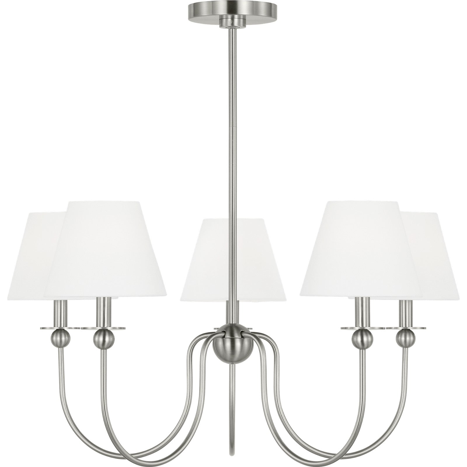 Elsay Medium Chandelier in Brushed Nickel - Visual Comfort Ceiling Lights
