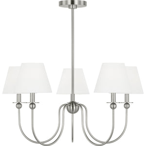 Elsay Medium Chandelier in Brushed Nickel - Visual Comfort Ceiling Lights