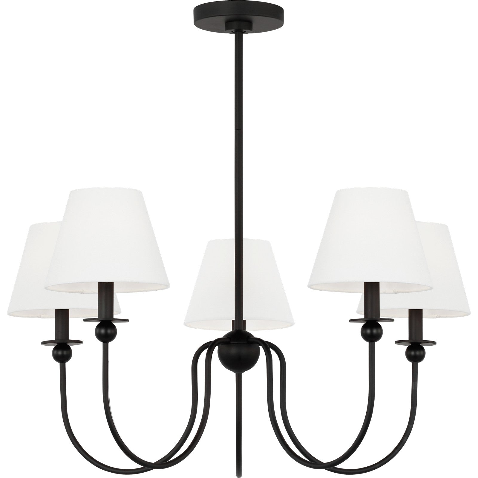 Elsay Medium Chandelier in Brushed Nickel - Visual Comfort Ceiling Lights