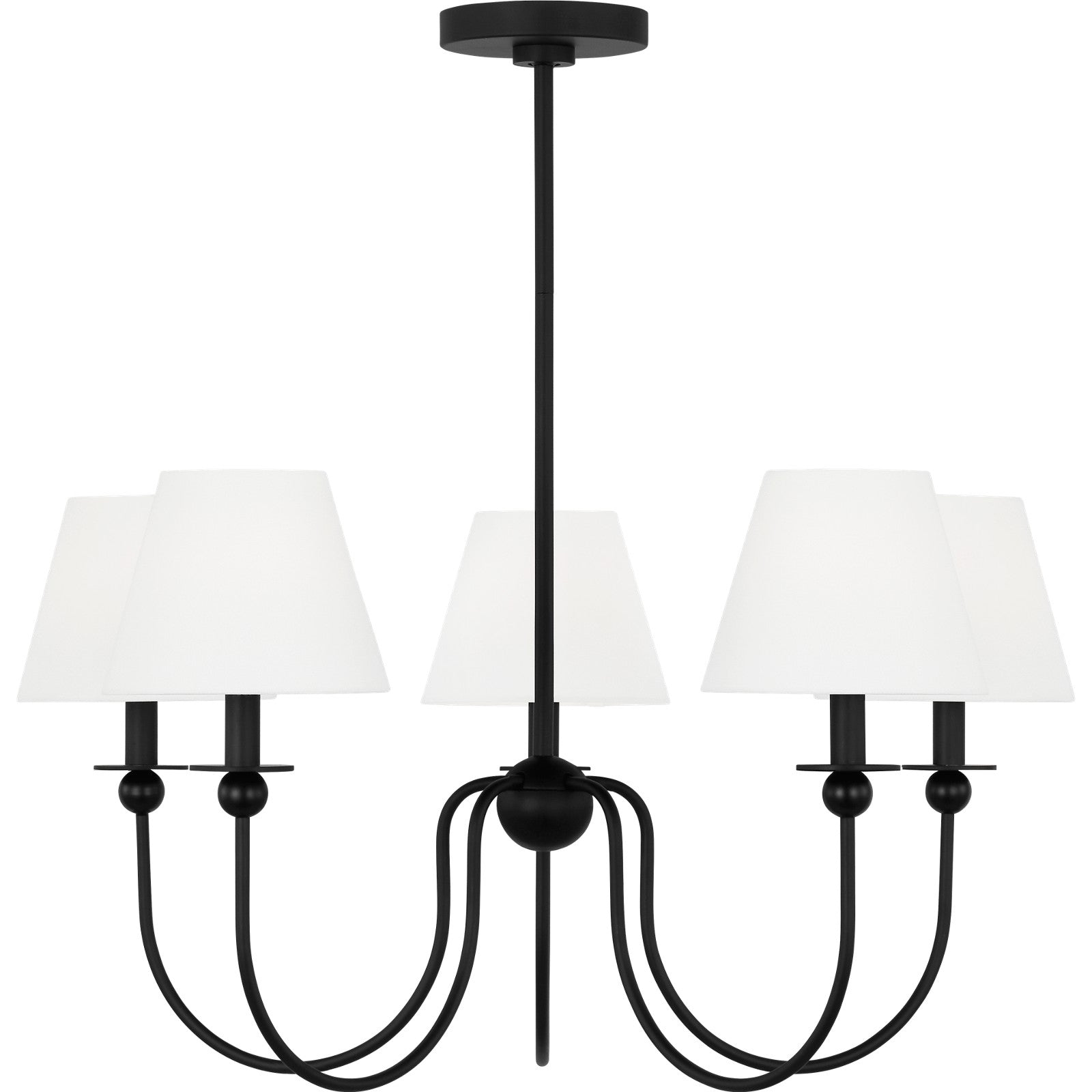 Elsay Medium Chandelier in Brushed Nickel - Visual Comfort Ceiling Lights