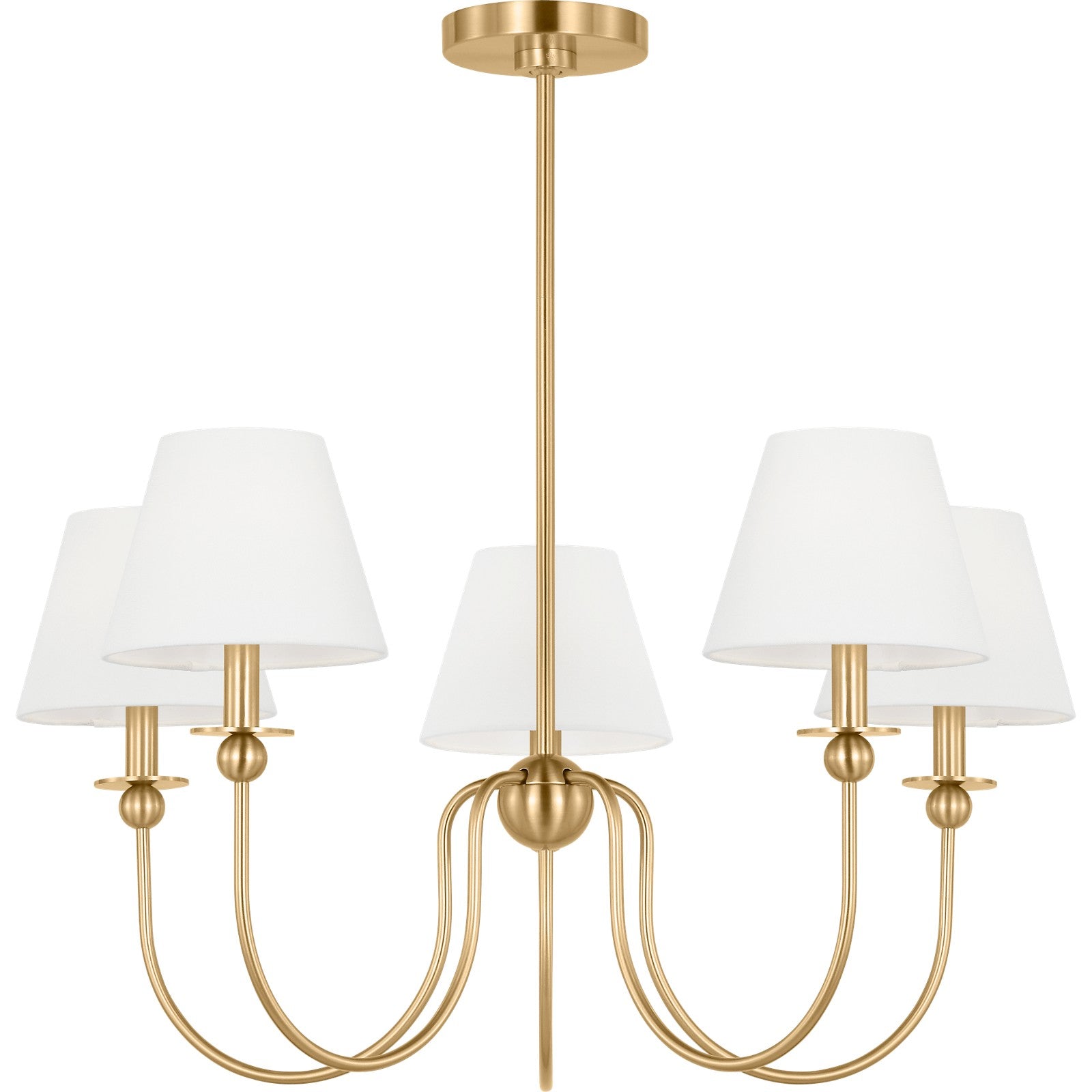 Elsay Medium Chandelier in Brushed Nickel - Visual Comfort Ceiling Lights