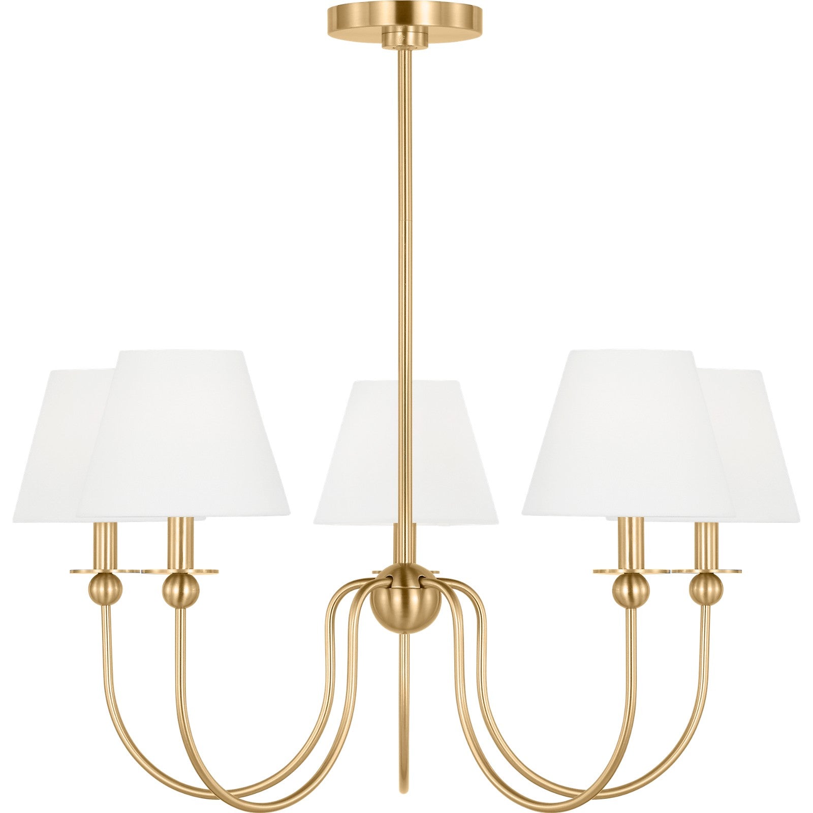Elsay Medium Chandelier in Brushed Nickel - Visual Comfort Ceiling Lights
