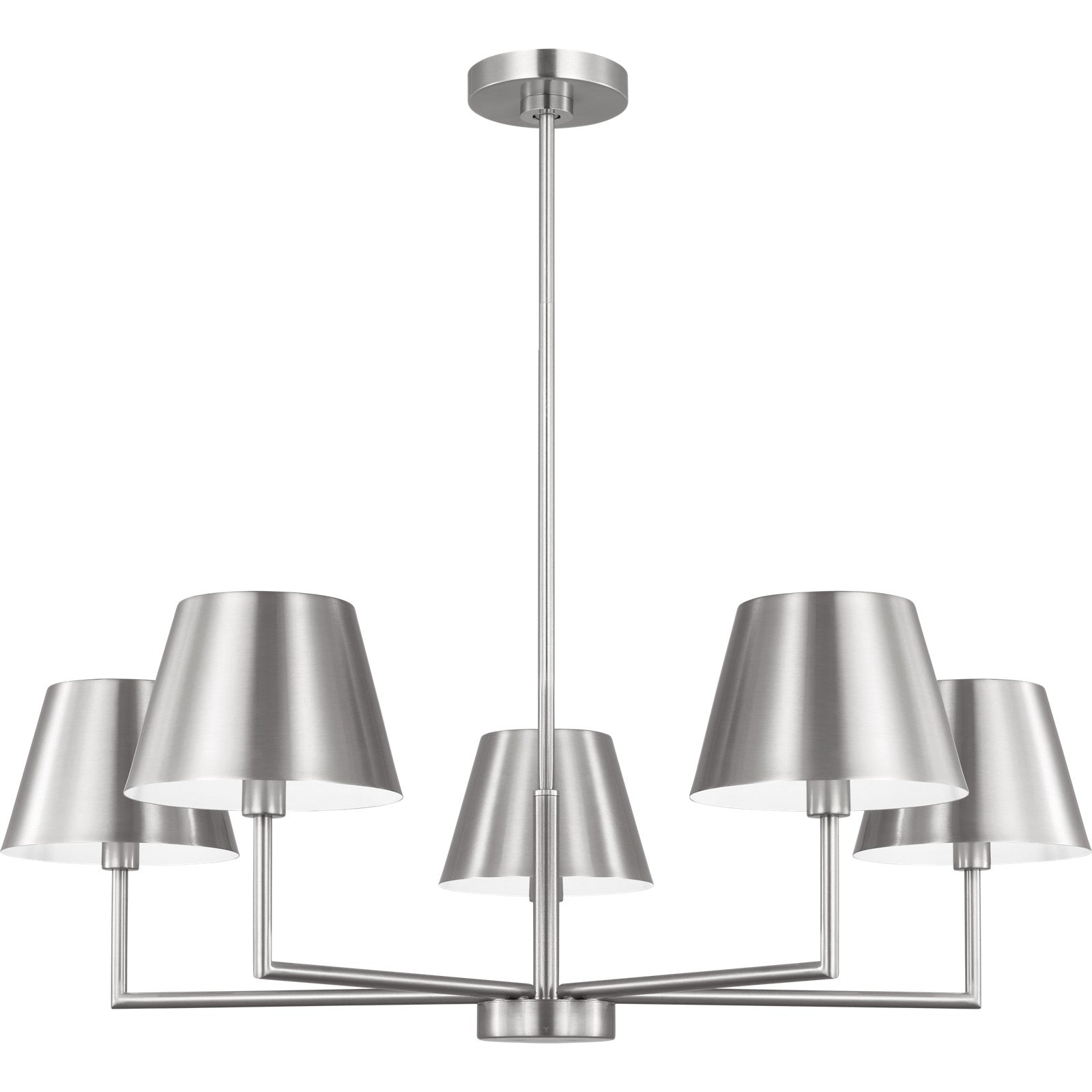 Ender Medium Chandelier Brushed Nickel - Visual Comfort Ceiling Lights
