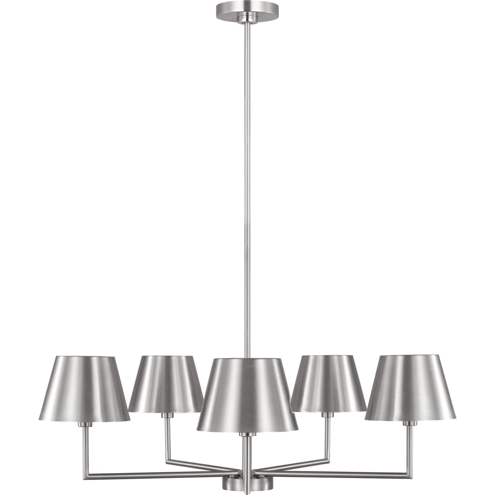 Ender Medium Chandelier Brushed Nickel - Visual Comfort Ceiling Lights