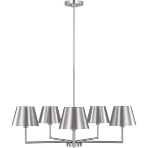 Ender Medium Chandelier Brushed Nickel - Visual Comfort Ceiling Lights