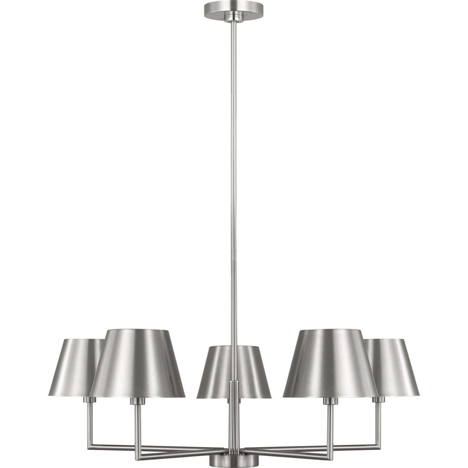 Ender Medium Chandelier Brushed Nickel - Visual Comfort Ceiling Lights