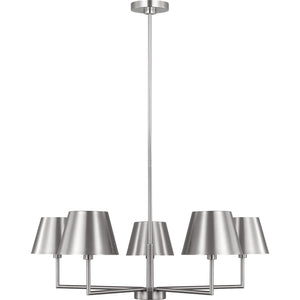 Ender Medium Chandelier Brushed Nickel - Visual Comfort Ceiling Lights