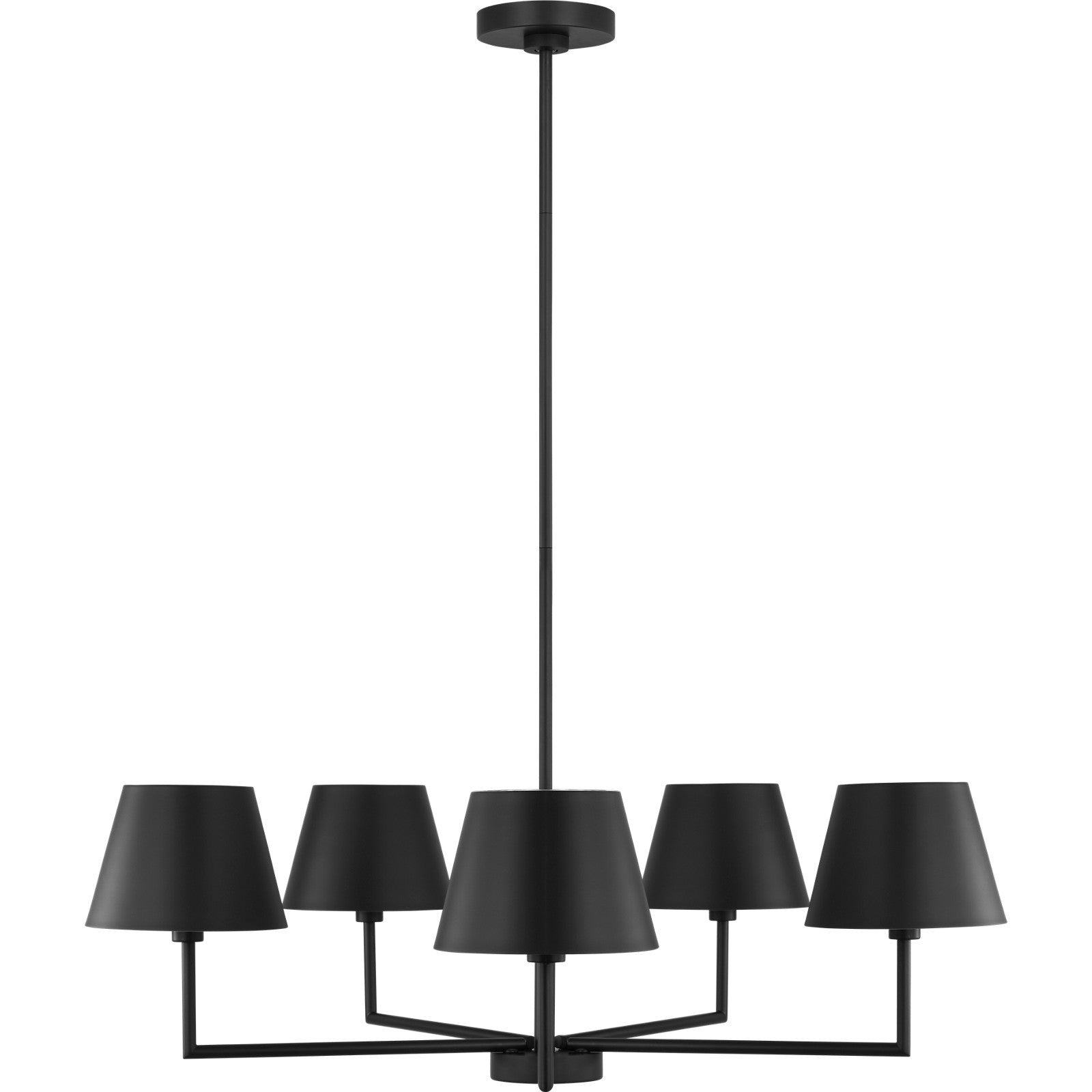 Ender Medium Chandelier Brushed Nickel - Visual Comfort Ceiling Lights