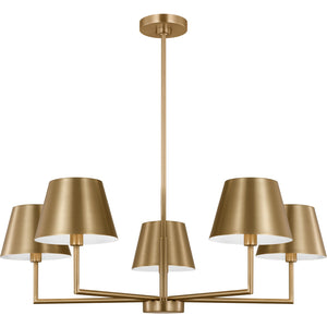 Ender Medium Chandelier Brushed Nickel - Visual Comfort Ceiling Lights