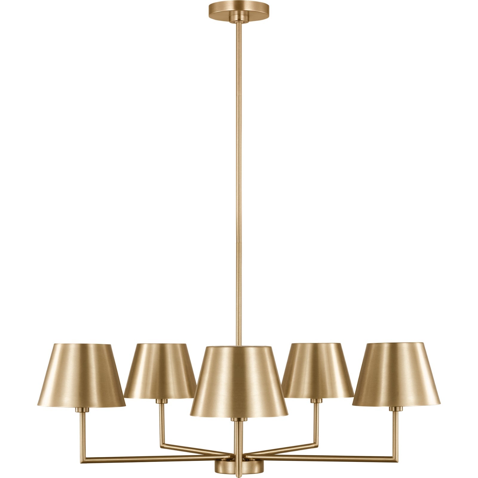 Ender Medium Chandelier Brushed Nickel - Visual Comfort Ceiling Lights