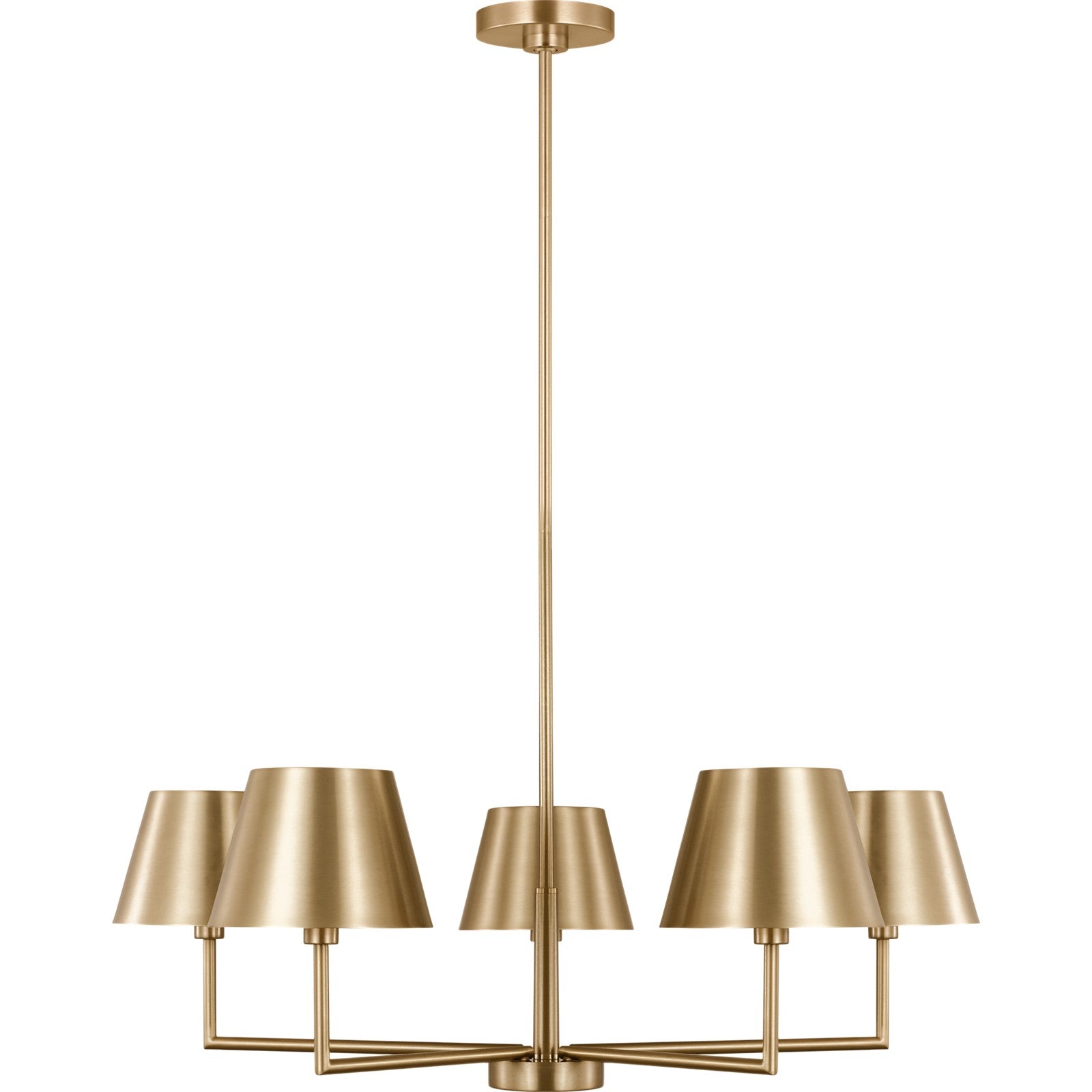 Ender Medium Chandelier Brushed Nickel - Visual Comfort Ceiling Lights